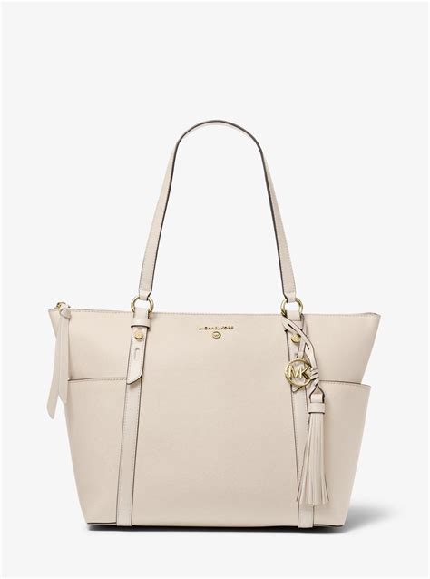 michael michael kors sullivan large saffiano leather top-zip tote bag|sullivan leather saffiano bag.